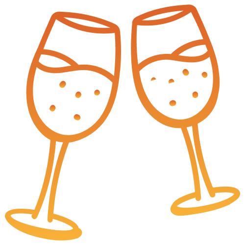 Champaign glasses icon